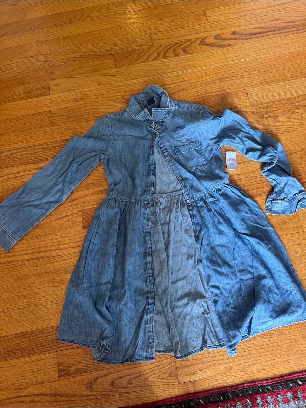 GAP Kids Light Blue Denim Button-Front Dress Jacket